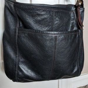 Fossil black genuine leather purse